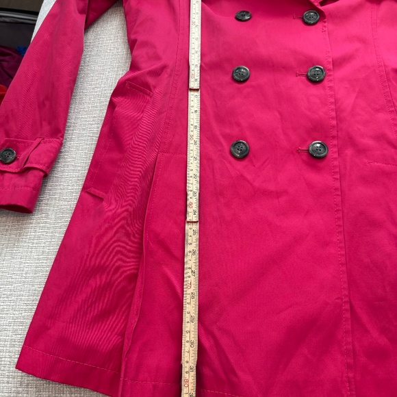 DKNY Women’s Double Breasted Pink Trench/Over Coat/Jacket Size Medium - Picture 14 of 15